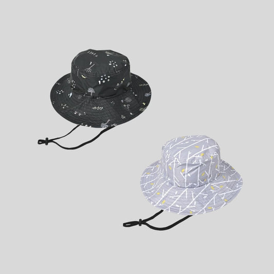 UVカット＋撥水加工、機能いっぱい晴雨兼用の柄ハット