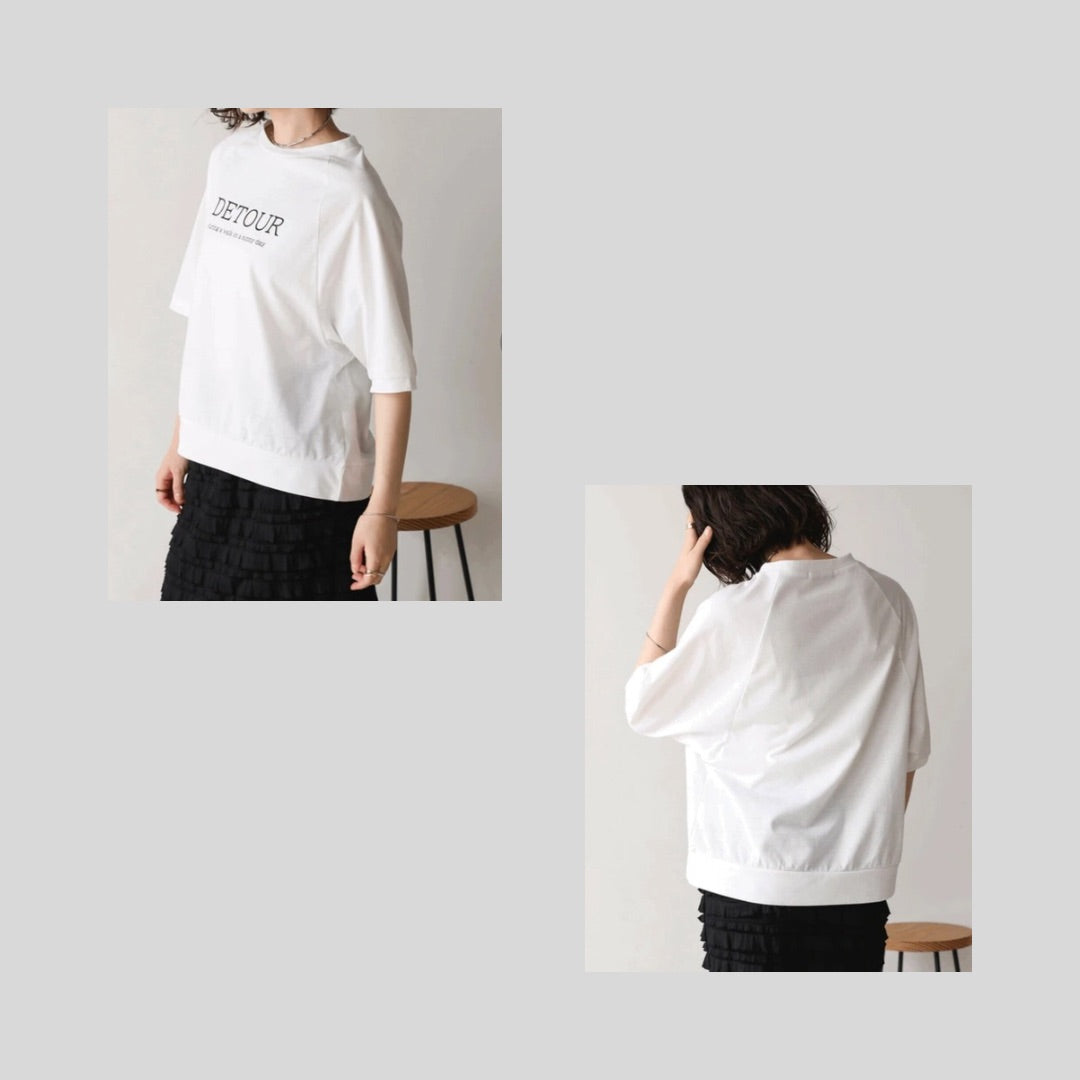 クリーンなイメージのラグランTシャツ