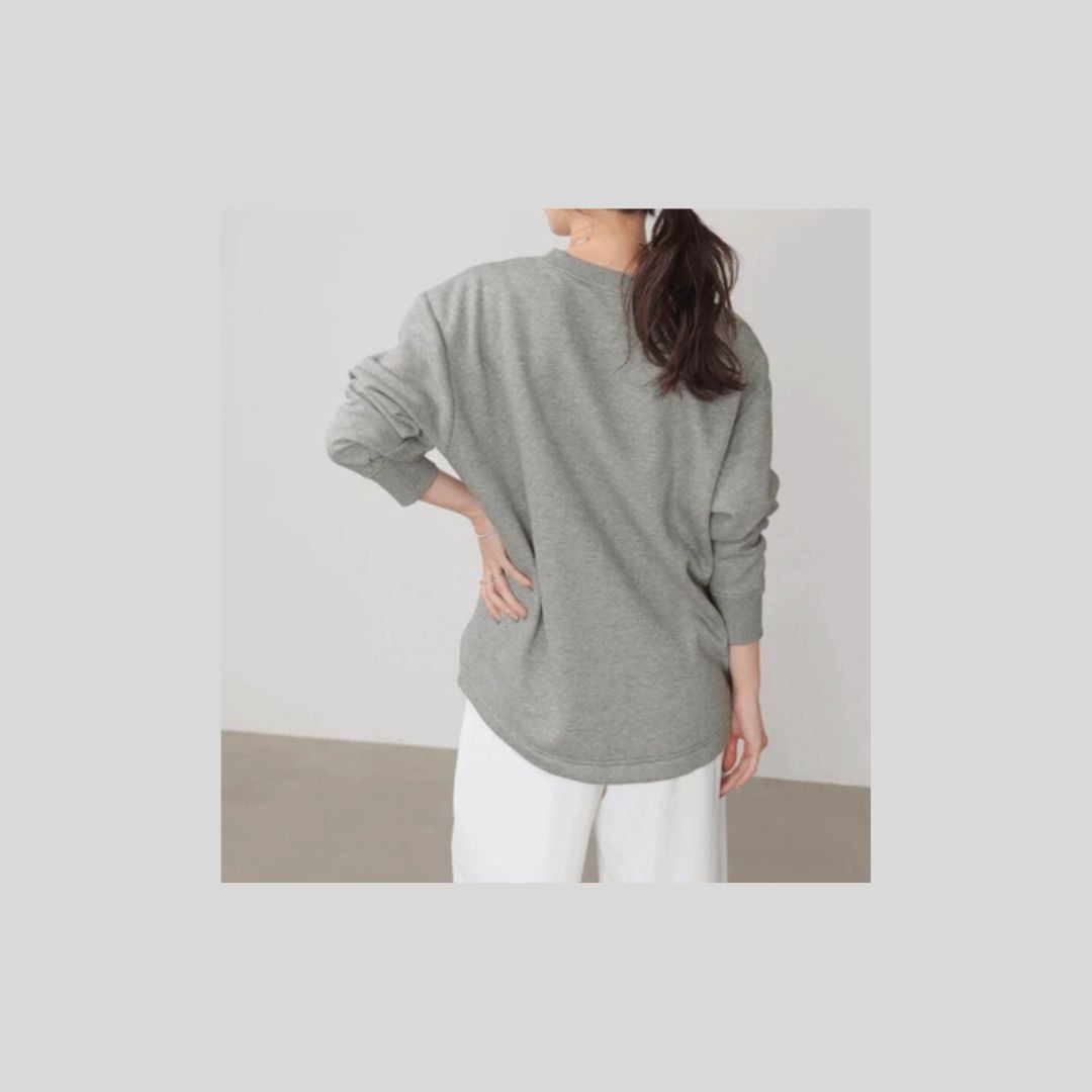 【再入荷&新色】レースがポイントのきれいめスウェット（裏起毛）