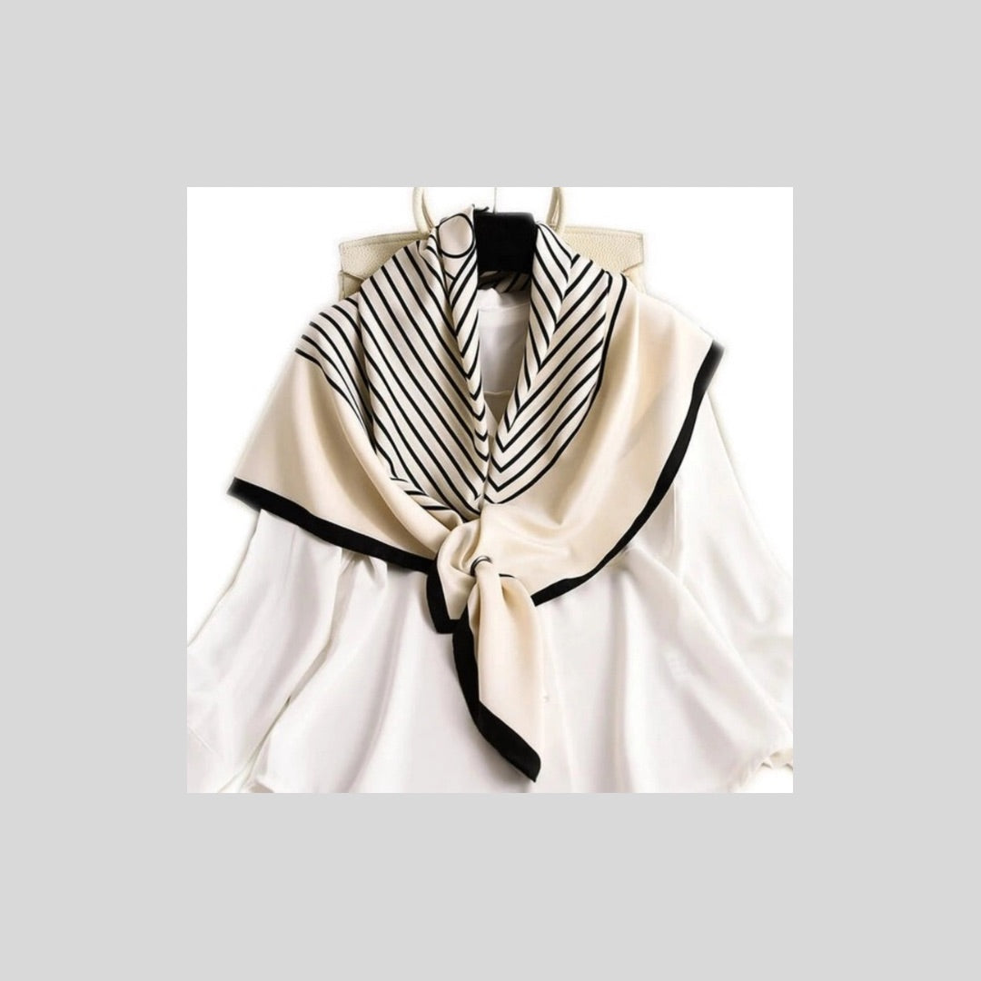 【再再再…入荷】いろいろ使えるモノトーンなスカーフ
