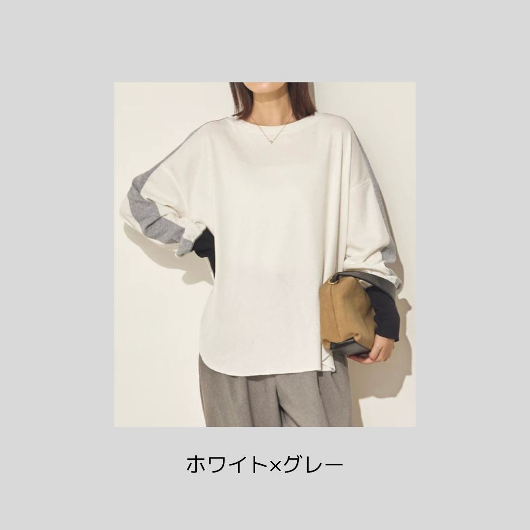 定番だけどひとひねり、なリブカットソー