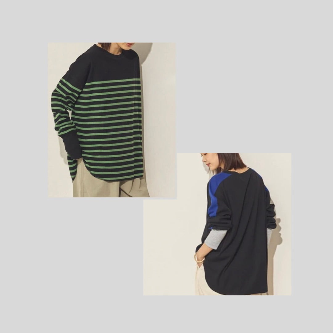 定番だけどひとひねり、なリブカットソー