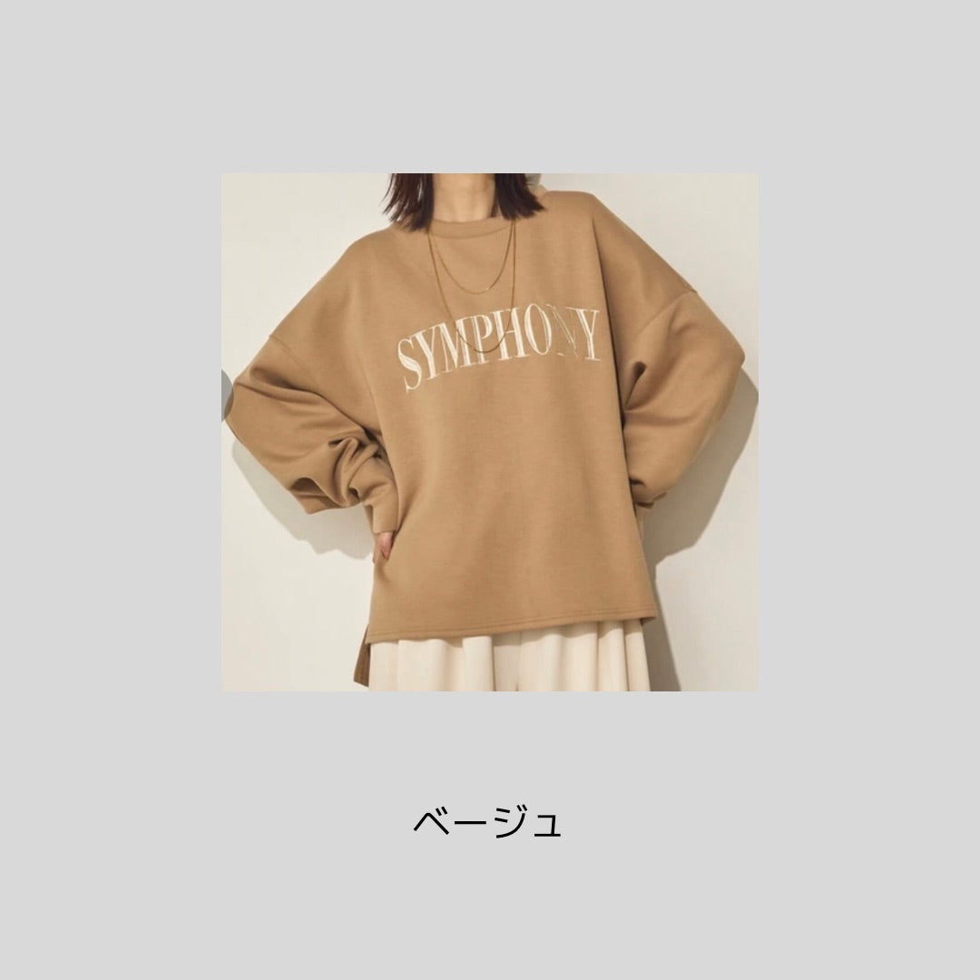 【完売カラー再入荷】ソフトダンボール素材のロゴ刺繍トップス