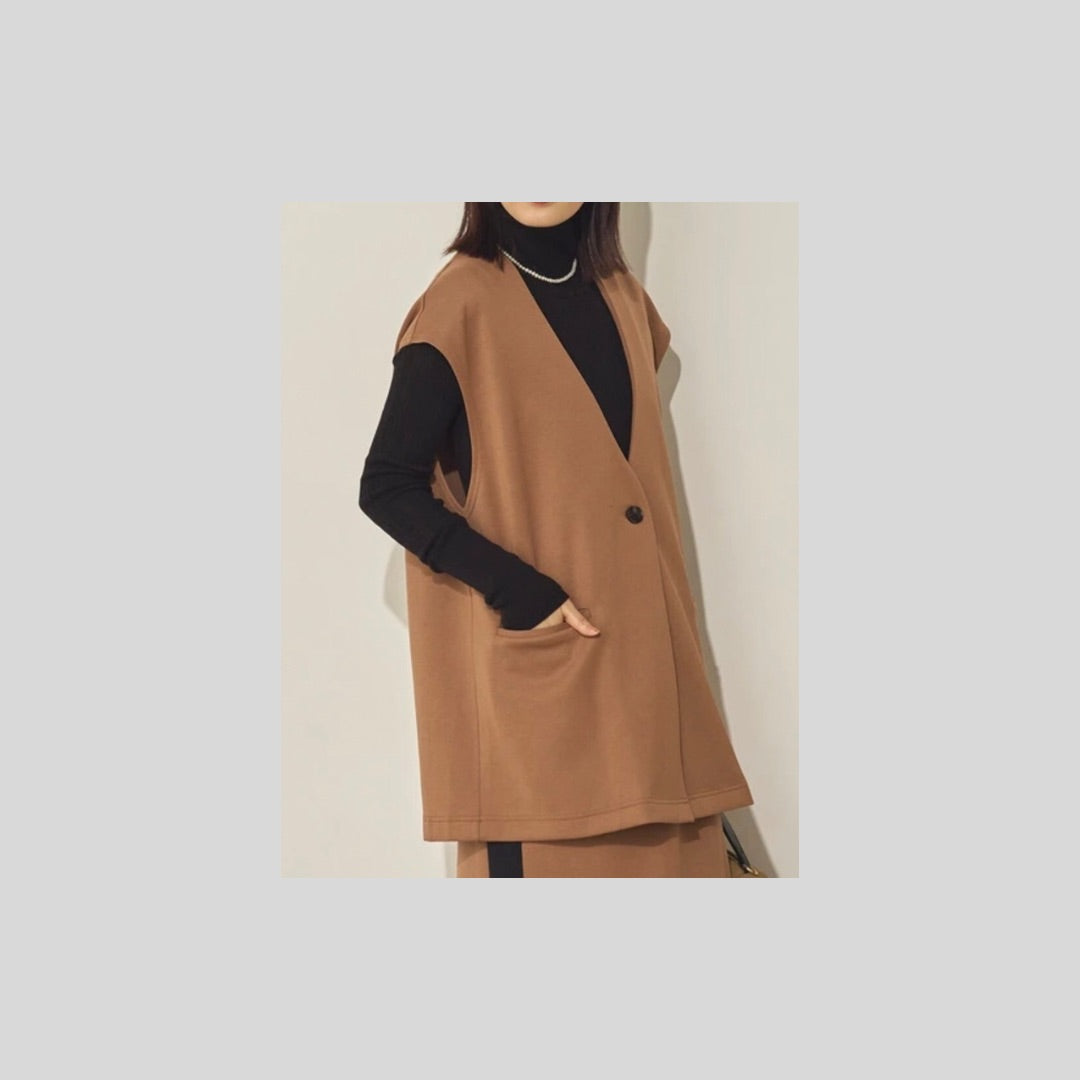動く日にも♪ ダンボールニットのジレ