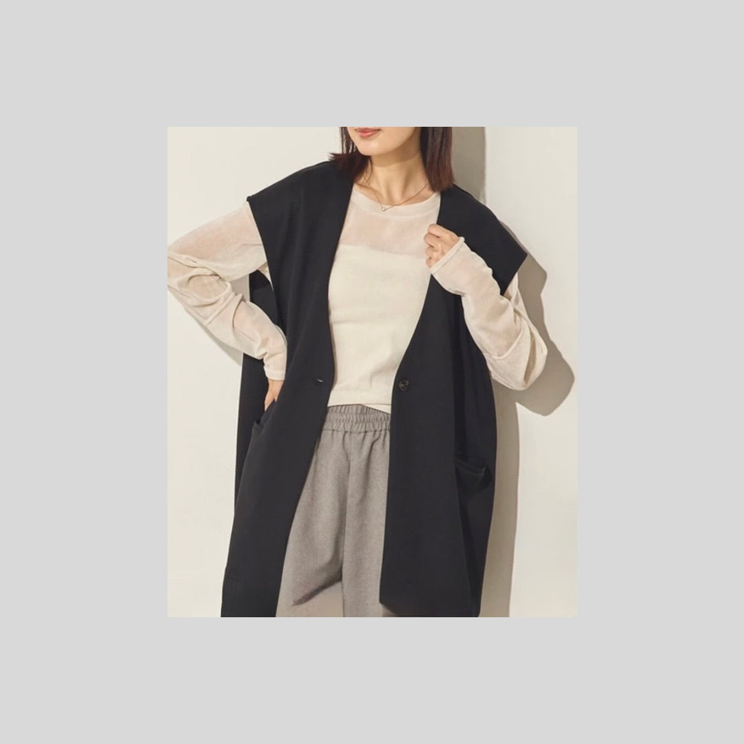 動く日にも♪ ダンボールニットのジレ