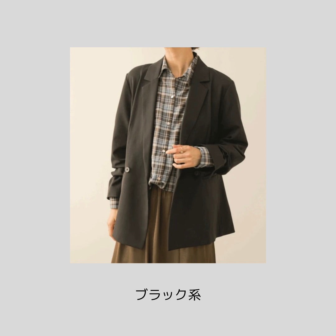 参観にも◎ 軽やかダブルジャケット