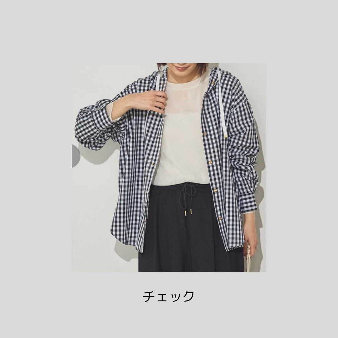 あのテックコットンシャツと同じ生地♪の羽織りシャツ