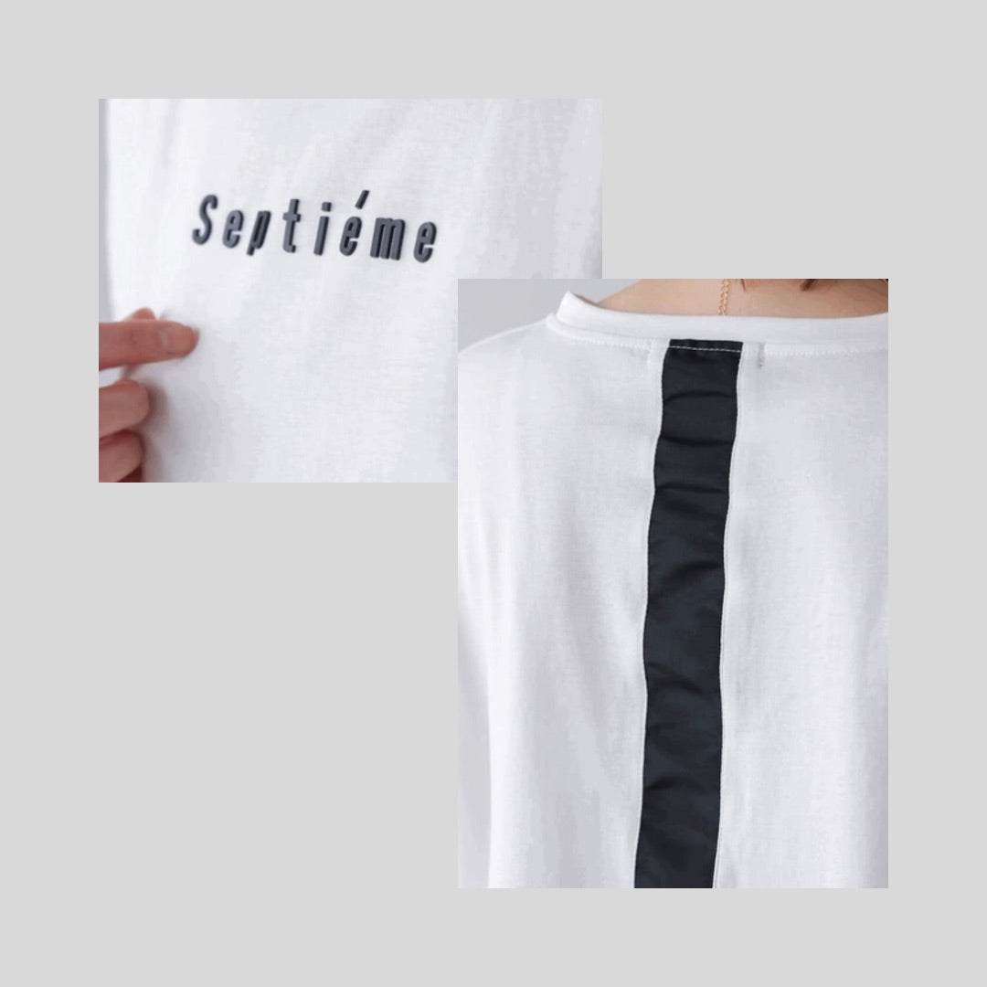 シルケット加工がうれしい背中ラインTシャツ