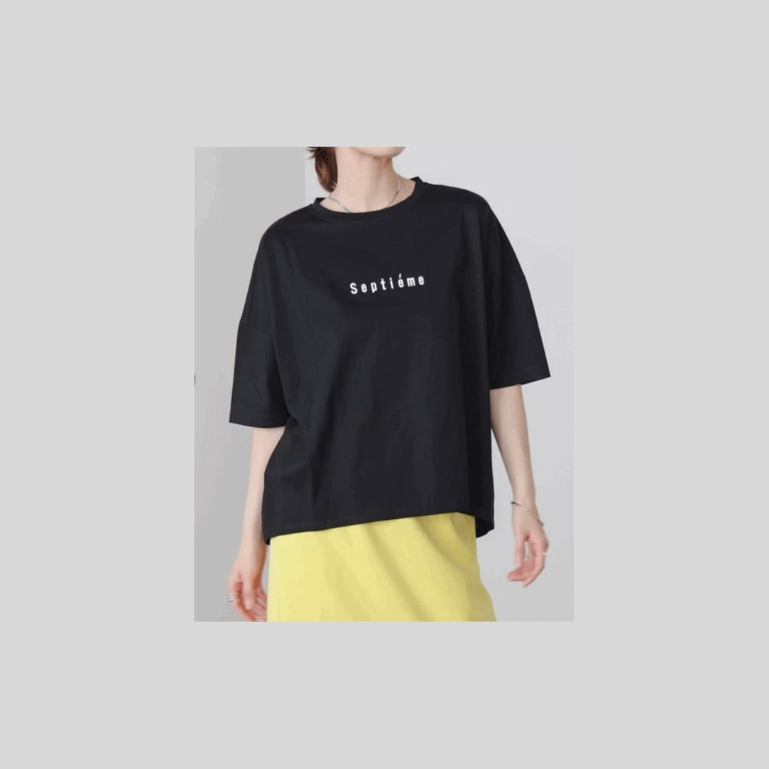 シルケット加工がうれしい背中ラインTシャツ