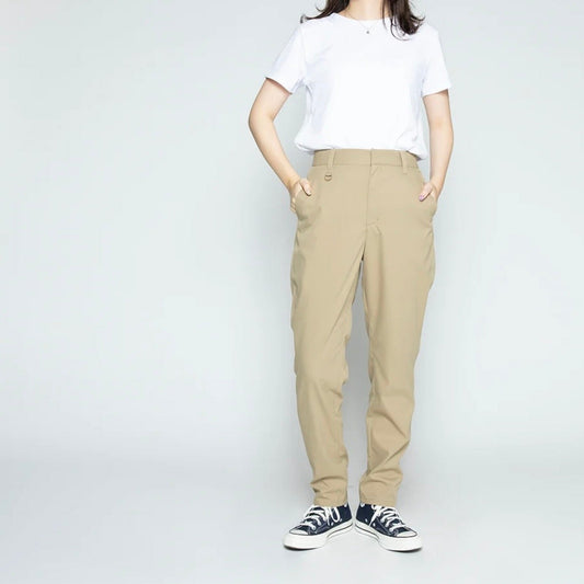 （本日まで）【特別受注】ガンガンお洗濯！シワ気にならないのに高見えストレートパンツの、ベージュ！